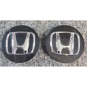 (2) Honda OEM Graphite Black 2.75 69mm Center Cap Hub Dust Cover PSPPE SEC-1 #31